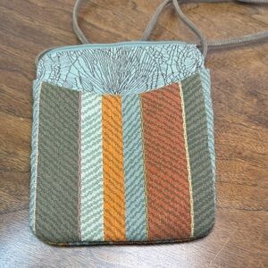 Maruca Cupcake Small Crossbody Bag Purse, Natural Tapestry, Handmade Boulder CO